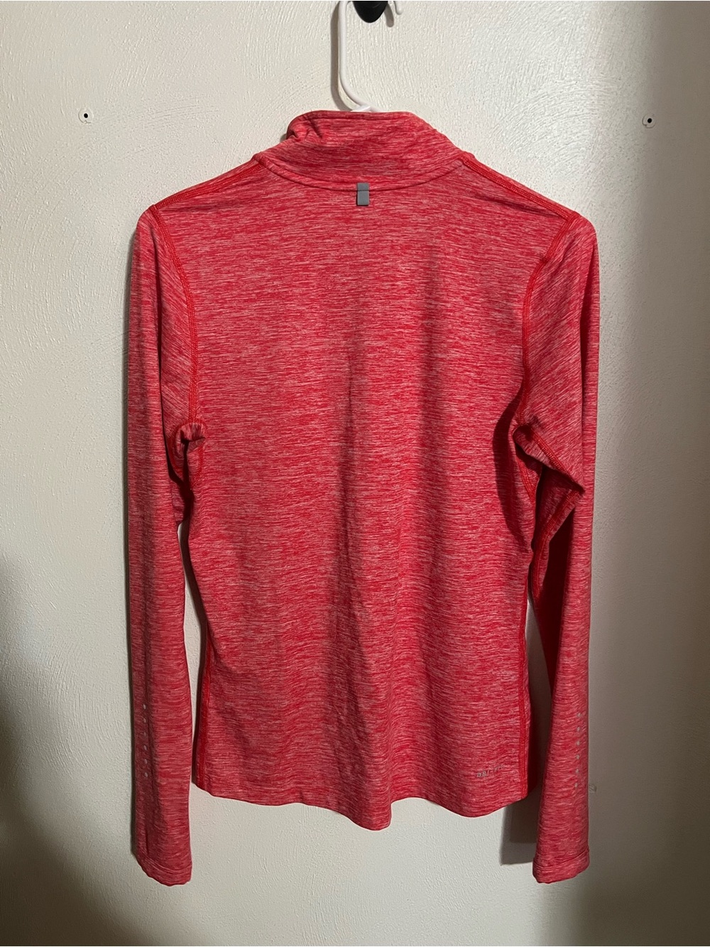 NIKE Running Classic Reflective Long Sleeve Athletic Quarter Zip Orange Wms Sz S - Picture 4 of 6